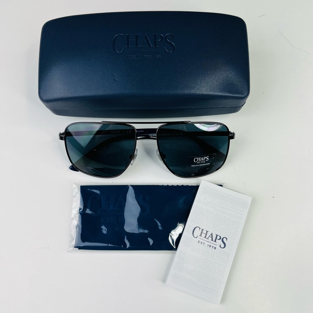 Chaps Men’s Classic 4005 9215/87 Blue Frame Blue Lenses Sunglasses with Case